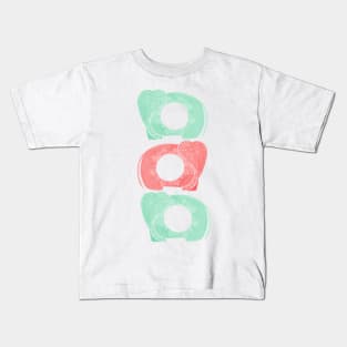 Mint and pink geometric elephants Kids T-Shirt